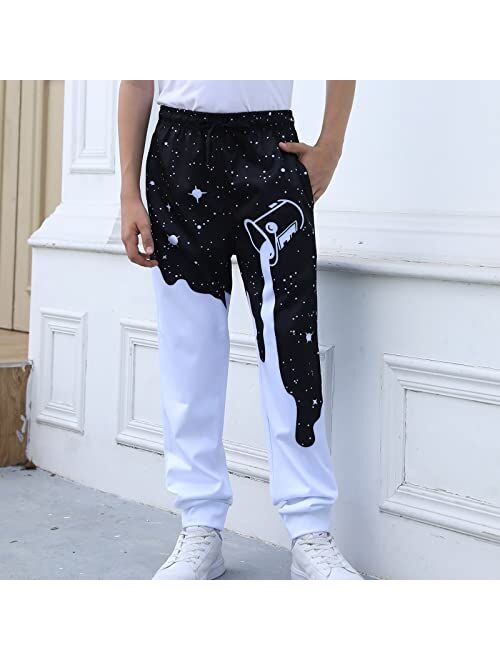 UNICOMIDEA Boys Girls Jogger Pants Funny 3D Graphic Sweatpants Athletic Sports Pants for Kids 6-16 yrs