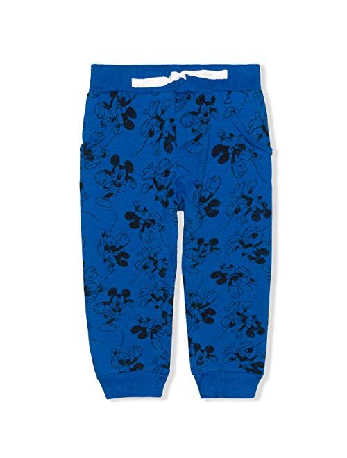 Disney Mickey Mouse Jogger Pants for Kids, Drawstring Elastic Sweatpants, Black