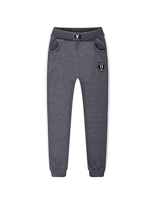 TERODACO 1/2 Pack Boys Active Jogger Sweatpants for Athletic & Casual Wear Size 4t-12