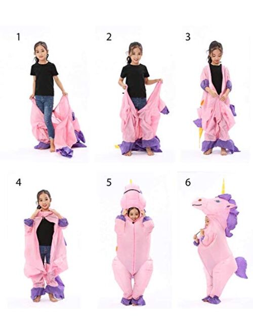 GOPRIME Unicorn Halloween Costume,Child Size,4-12