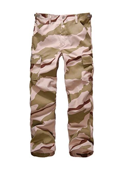 BACKBONE Boys Girls Kids Combat Army Ranger Camping Outdoor camo Cargo Pants Trousers