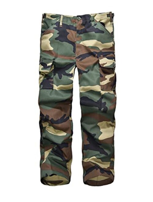 BACKBONE Boys Girls Kids Combat Army Ranger Camping Outdoor camo Cargo Pants Trousers