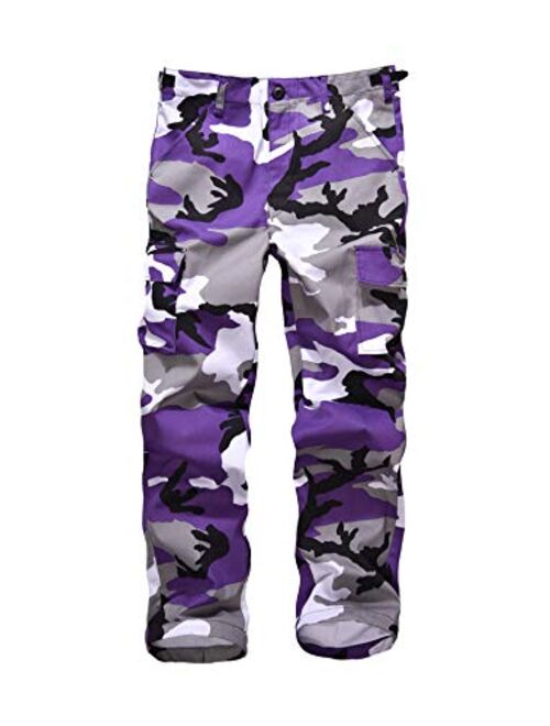 BACKBONE Boys Girls Kids Combat Army Ranger Camping Outdoor camo Cargo Pants Trousers