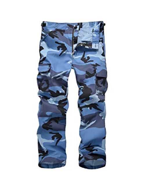 BACKBONE Boys Girls Kids Combat Army Ranger Camping Outdoor camo Cargo Pants Trousers