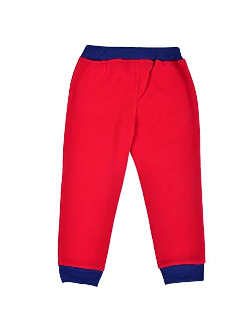 Sesame Street Elmo, Cookie Monster and Big Bird Boys 2 Pack Jogger Pants for Infant and Toddler Red/Navy