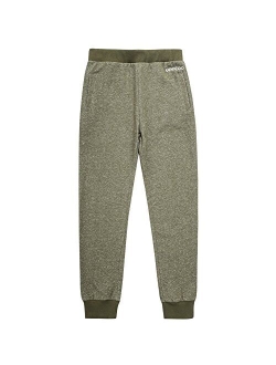 UNACOO Boys Casual Soft French Terry Cotton Pull-on Jogger Pants with 2-Pocket