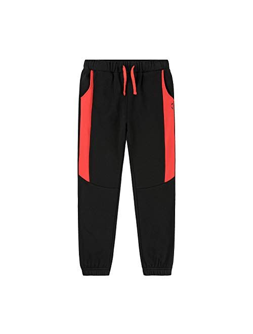 KOWDRAGON Boys Sweatpants Unisex Casual Soft Fleece Girls Sweatpants Athletic Football Joggers for Boys Pants (3-12Years)