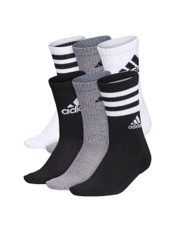 Boys Kids-boy's/Girl's Mixed Graphic Athletic Cushioned Crew Socks (6-pair)