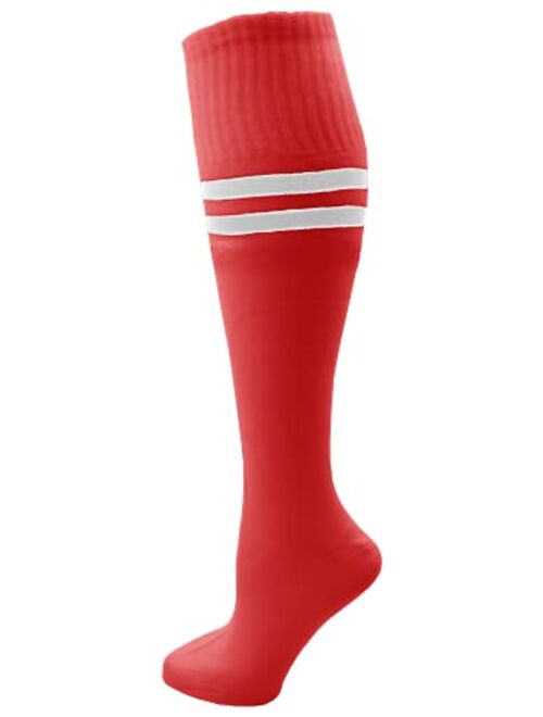 Winterlace Kids Soccer Socks, 6 Pairs for Boys Girls, Youth Knee High Athletic Sports Football Gym School Team Pack for Children