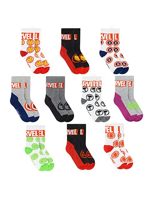 Marvel Legends Superhero Boys Socks, Toddler Socks & Kids Socks, Quality Made Little Boys Socks & Toddler Boys Avenger Socks