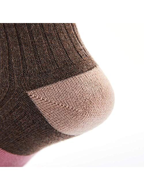 Mardonskey Kids Wool Socks Boys Winter Warm Socks Thicken Thermal Crew Socks for Boys 6 Pairs