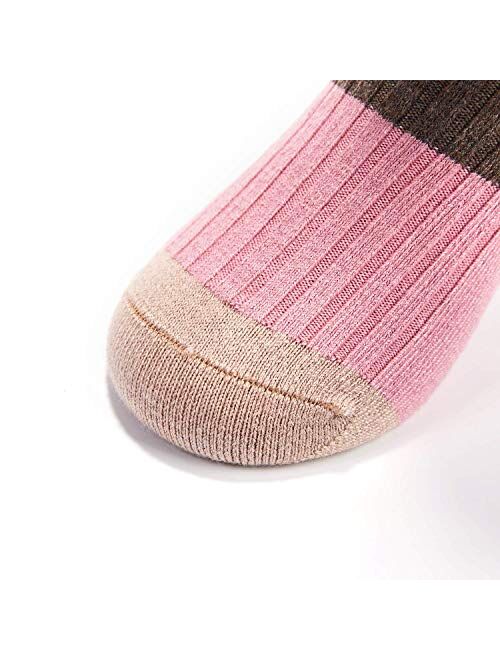 Mardonskey Kids Wool Socks Boys Winter Warm Socks Thicken Thermal Crew Socks for Boys 6 Pairs