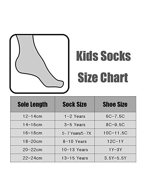 Mardonskey Kids Wool Socks Boys Winter Warm Socks Thicken Thermal Crew Socks for Boys 6 Pairs