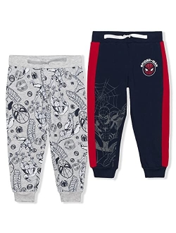 Spiderman 2 Pack Jogger Pants Set for Boys, Drawstring Waist Sweatpants