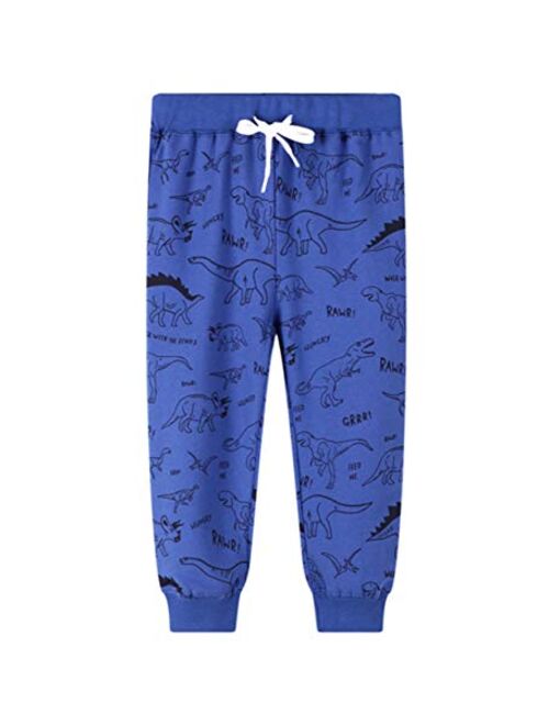 Ucoolbila Boys Sweatpants Jogger Pants, Rabirtal Toddler Boys Kids Cotton Elastic Pants Baby Boys' Animal Pants