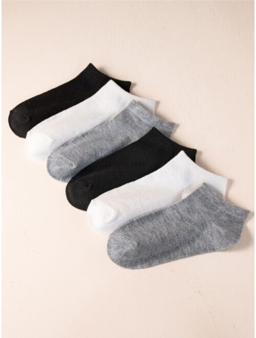 Shein 5pairs Toddler Kids Solid Socks