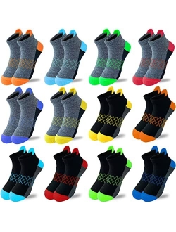 Jamegio Boys Socks 12 Pairs kids Half Cushion Low Cut socks Sport Ankle Athletic Sock for Little Big Kids Size Age 3-10 Years