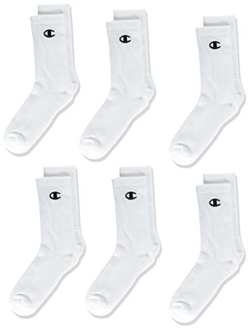 unisex-child Champion Kids' 6-pack Crew Socks