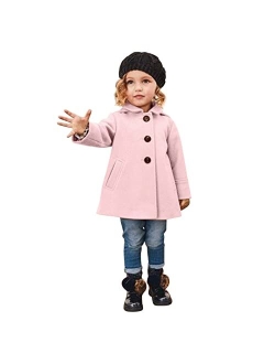 Mousmile Toddler Kids Duffle Overcoat Winter Charm Windbreaker Jacket Outwear for Boys Girls Trench Coat