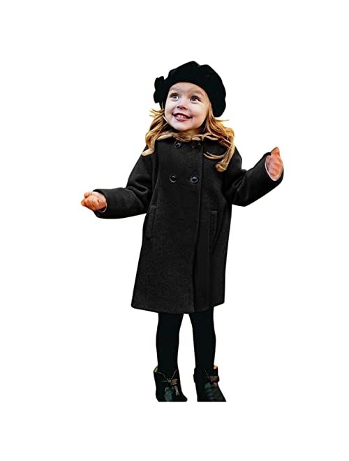 Mousmile Toddler Kids Duffle Overcoat Winter Charm Windbreaker Jacket Outwear for Boys Girls Trench Coat