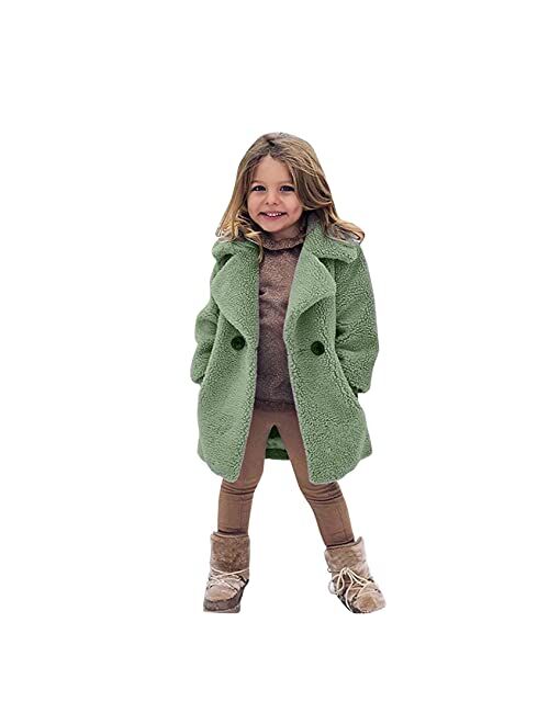 Mousmile Toddler Kids Duffle Overcoat Winter Charm Windbreaker Jacket Outwear for Boys Girls Trench Coat