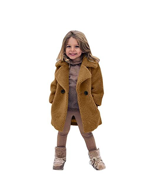 Mousmile Toddler Kids Duffle Overcoat Winter Charm Windbreaker Jacket Outwear for Boys Girls Trench Coat