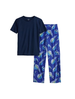 Boys 8-20 Sonoma Goods For Life Tee & Microfleece Pants Pajama Set in Regular & Husky