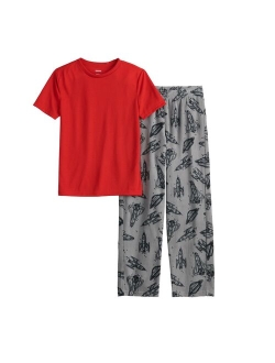 Boys 8-20 Sonoma Goods For Life Tee & Microfleece Pants Pajama Set in Regular & Husky