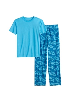 Boys 8-20 Sonoma Goods For Life Tee & Microfleece Pants Pajama Set in Regular & Husky