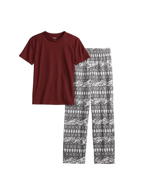 Boys 8-20 Sonoma Goods For Life Tee & Microfleece Pants Pajama Set in Regular & Husky