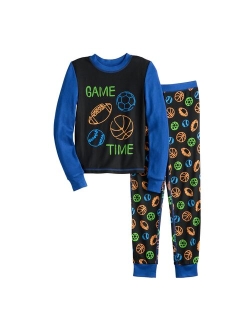 Boys 6-12 Cuddl Duds Top & Bottoms Pajama Set