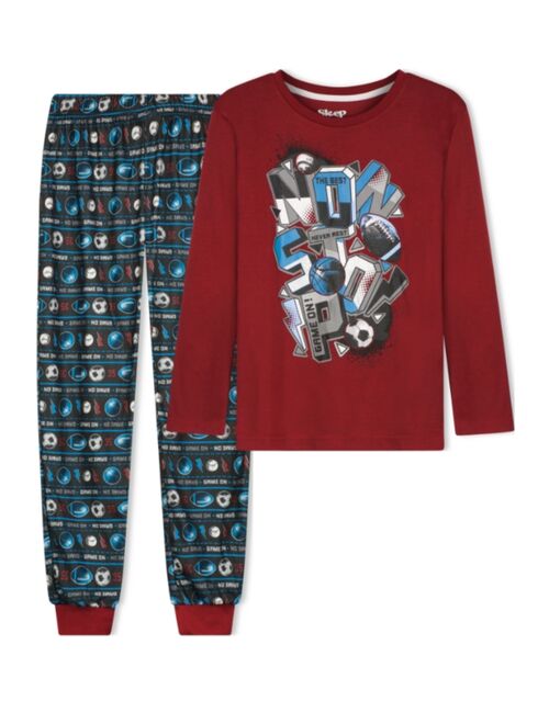 Sleep On It Big Boys Jersey Top and Allover Print Jogger Pants, 2 Piece Set