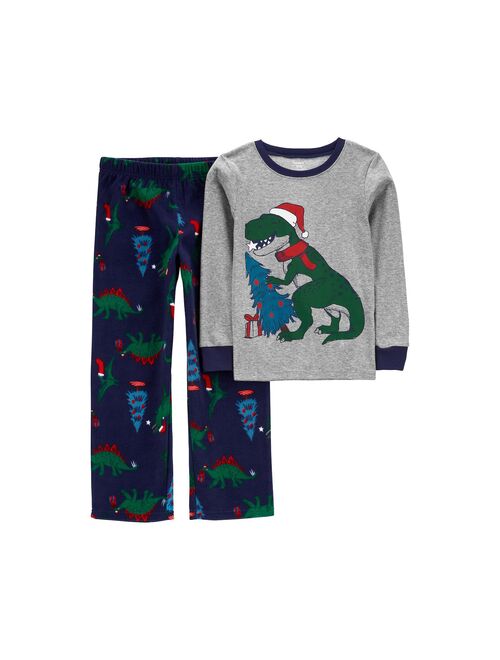 Boys 4-14 Carter's Christmas Fleece Top & Bottoms Pajama Set