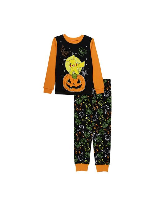 Boys 6-12 Pokemon Spooky Halloween Pikachu Pajama Set