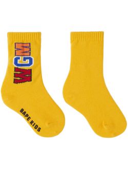 BAPE Kids Yellow Shark Socks