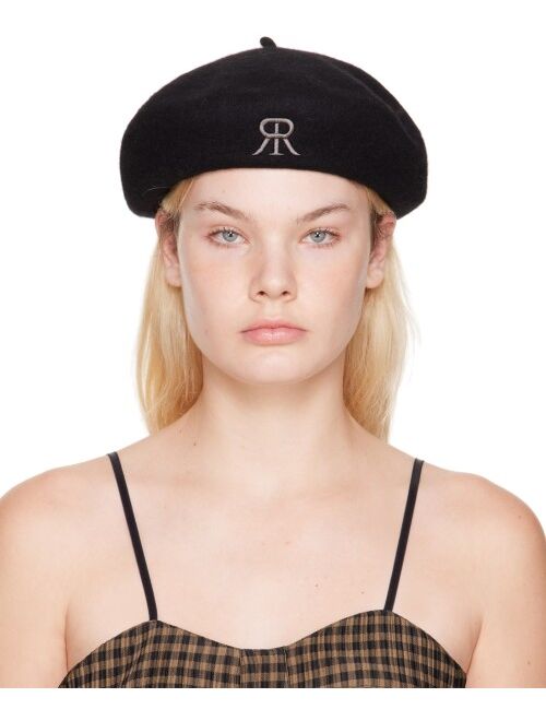 ROKH Black Wool Beret