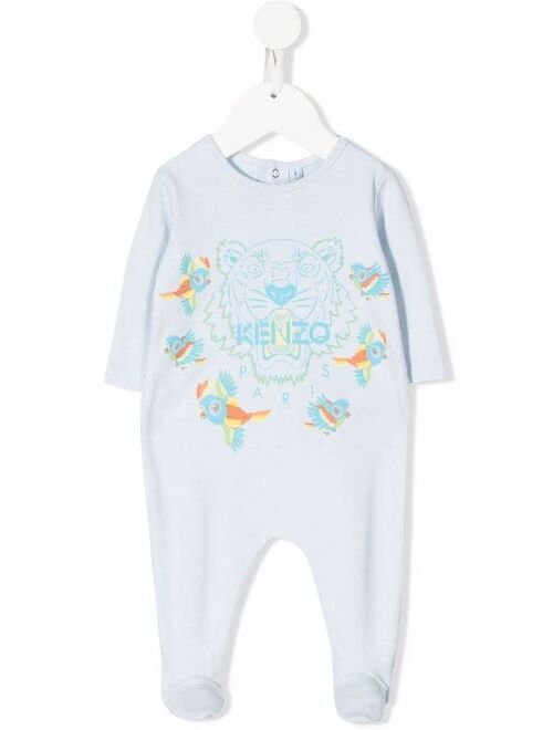 Kenzo Kids Tiger Head motif-print pajamas