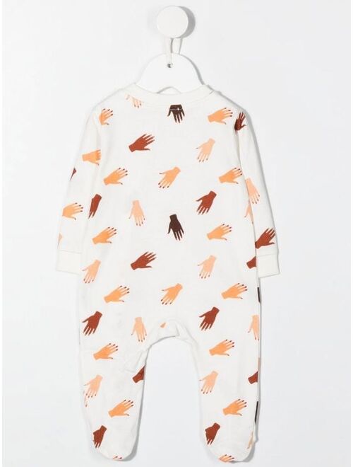 Studio Clay Hands-print organic-cotton pyjamas