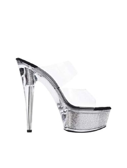 Clear Stiletto High Heel Platform Sandal for Women