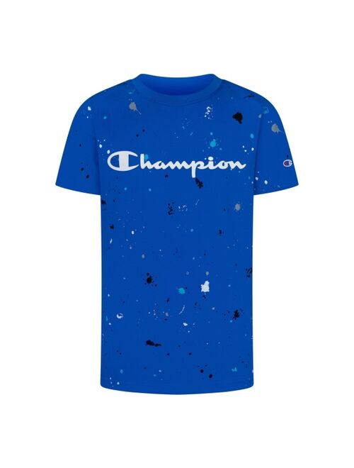 Champion CHAMPION Little Boys All-over Print Paint Splatter T-shirt