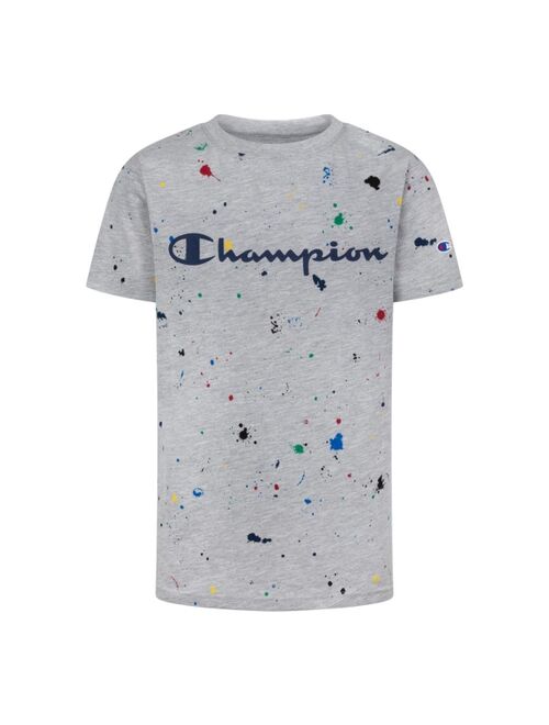 Champion CHAMPION Little Boys All-over Print Paint Splatter T-shirt