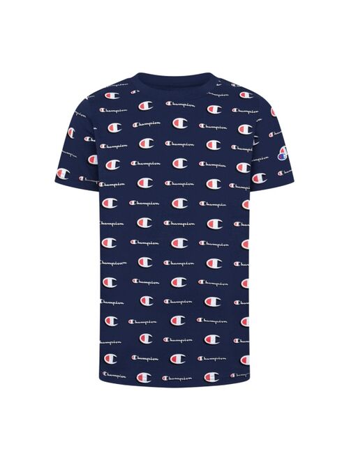 CHAMPION Big Boys All Over Print Short Sleeve T-shirt