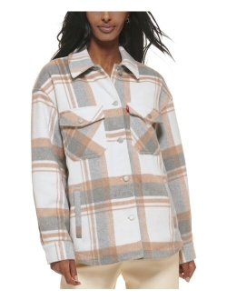 Women's Plaid Shirt Jacket