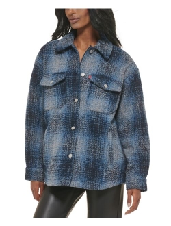 Women's Plaid Shirt Jacket