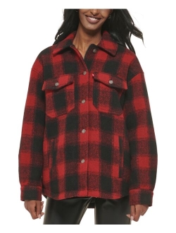 Women's Plaid Shirt Jacket