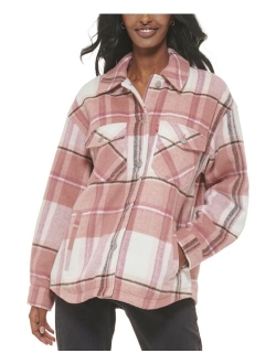 Women's Plaid Shirt Jacket