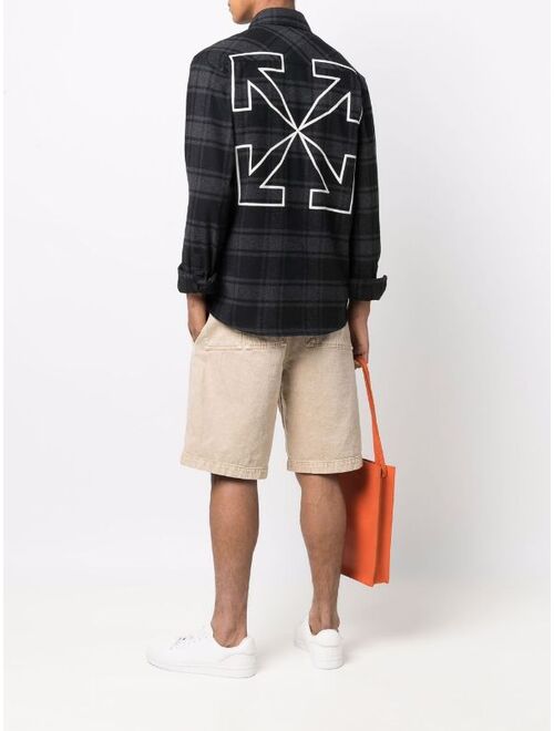 Off-White Outline-Arrows flannel shirt