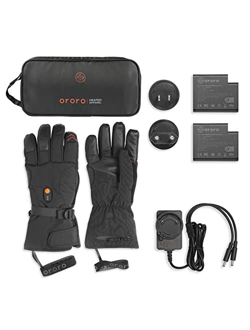 ORORO Heated Gloves for Men and Women, Rechargeable Electric Gloves for Hiking, Skiing, Motorcycle