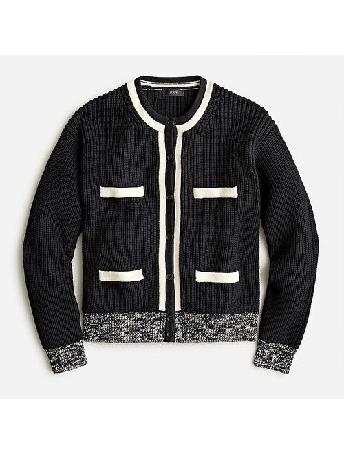 J.Crew Front-pocket cotton cardigan sweater