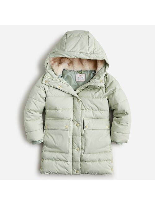 J.Crew Girls' cocoon puffer coat with PrimaLoft